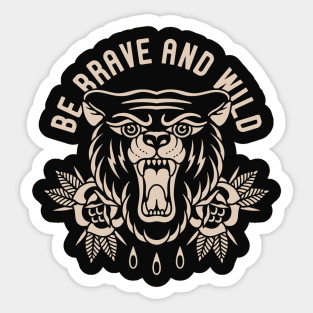 Traditional bear tattoo Sticker